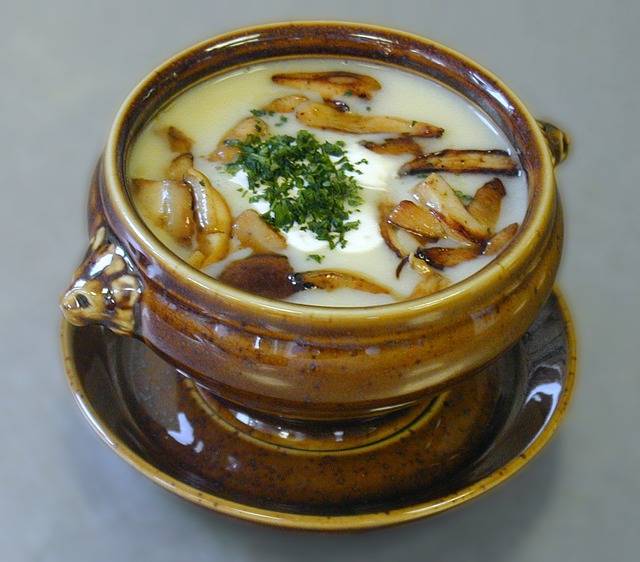Zuppa funghi e castagne