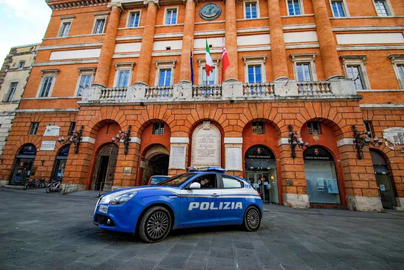 Una volante della polizia a Foligno