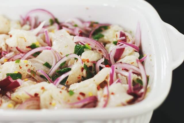 Red onion salad, variation