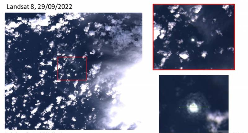 Foto satellitare rilasciata dal IMEO sulla fuoriuscita di metano
