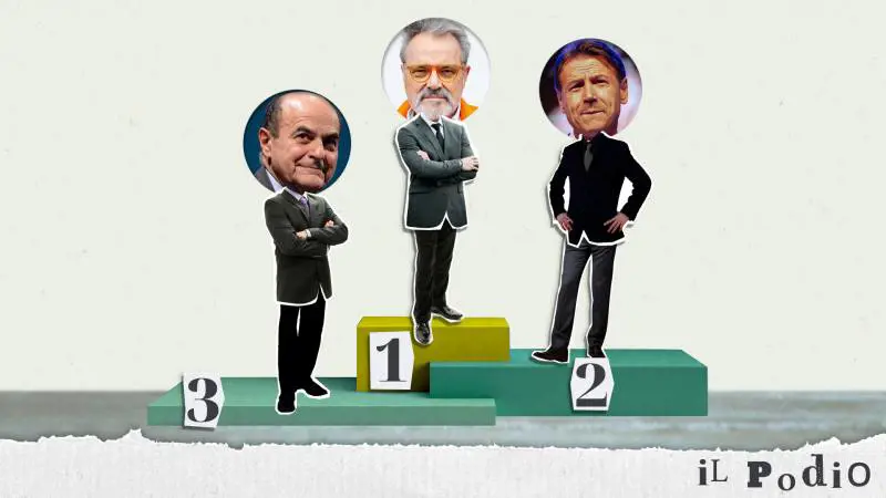 Bersani col cancellino, la farsa di Conte e l'odiatore Toscani: il podio dei peggiori