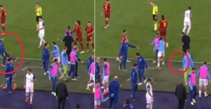 Sarri colpito da una ciabatta durante il derby: ecco chi è stato