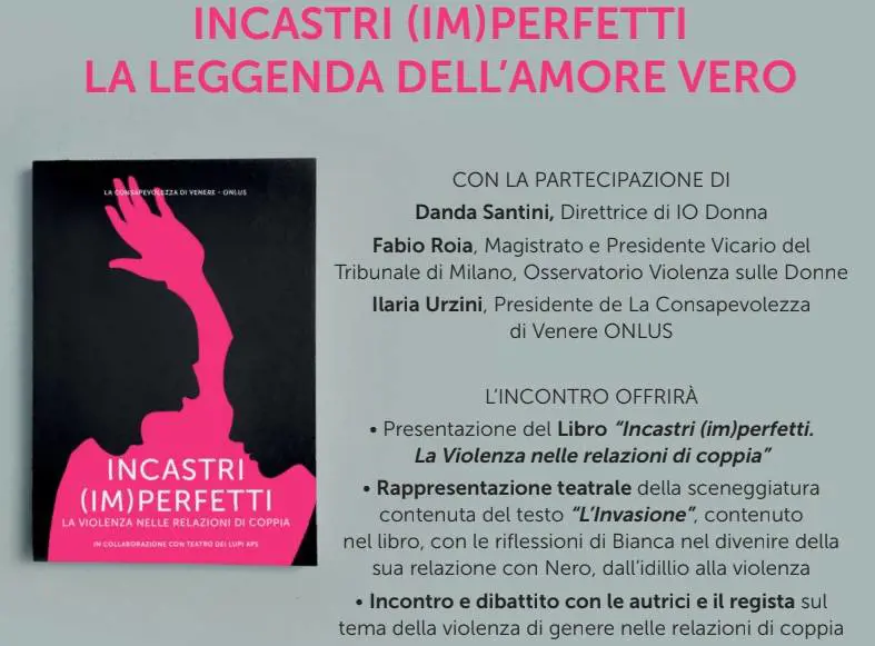 Incastri (im)perfetti, un libro e uno spettacolo contro la violenza di coppia