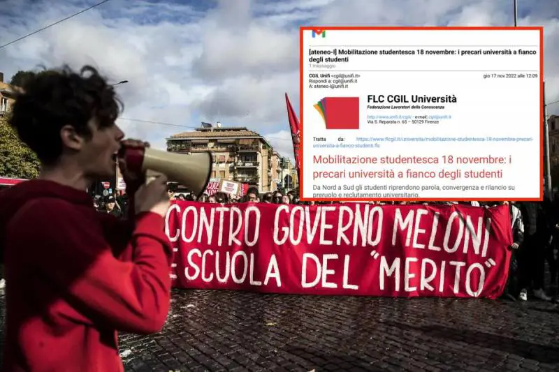La Cgil ora invia mail anti Meloni agli studenti