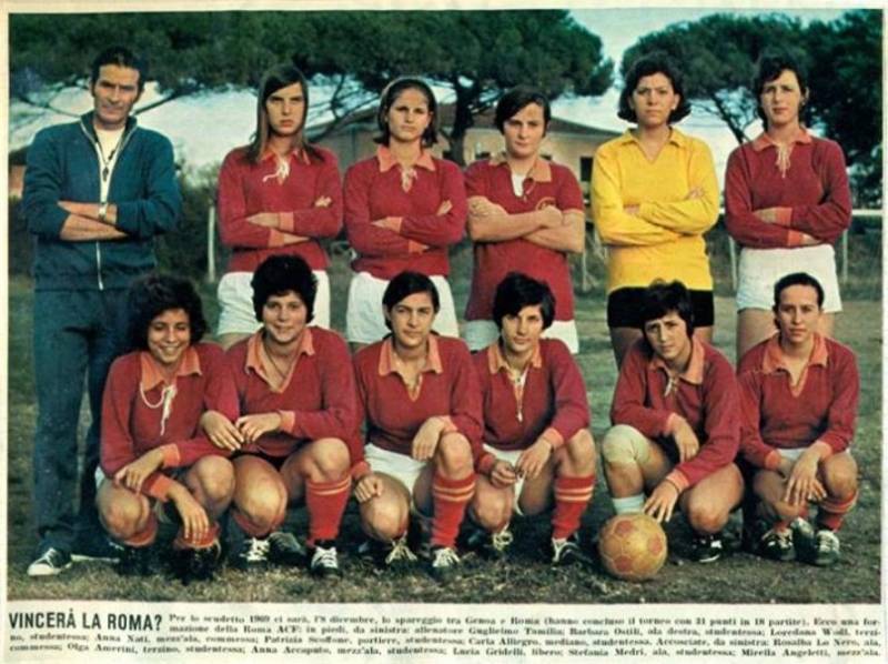 La Roma femminile campione d'Italia (1969)