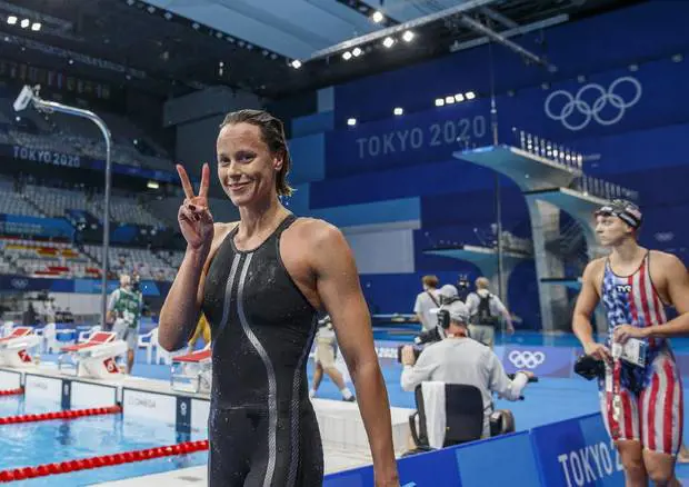 Pellegrini sorridente alle Olimpiadi