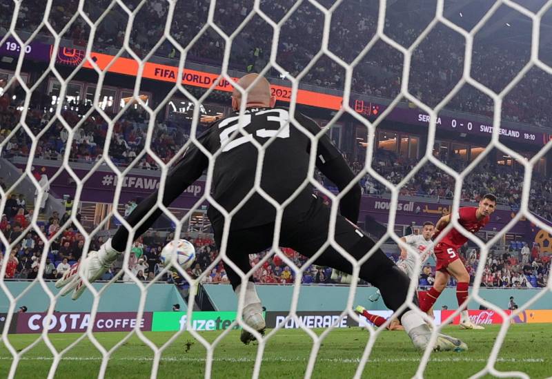 Shaqiri gol Serbia-Svizzera ANSA