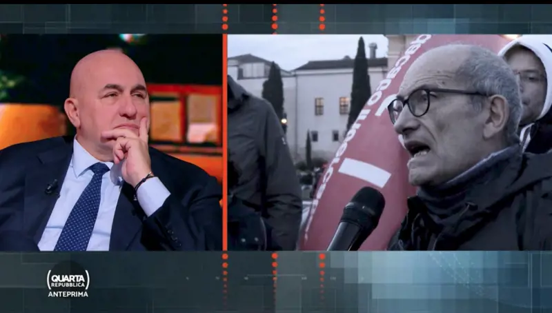 Sinistra in piazza, la frase choc: "Se la violenza colpisce Crosetto..."