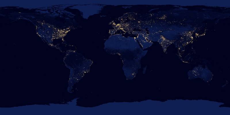 Mappa inquinamento luminoso