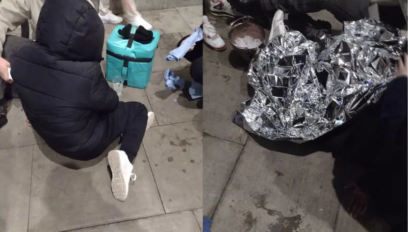 Il rider collassa, ma il cliente prende il cibo e se ne va: choc a Londra