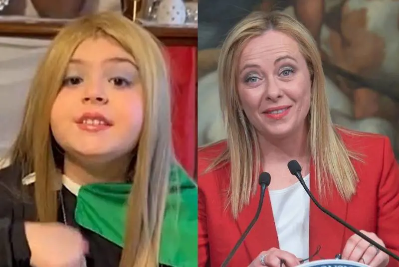 Bimba si maschera da Meloni. E lei: "Preparati, tra 5 anni..."