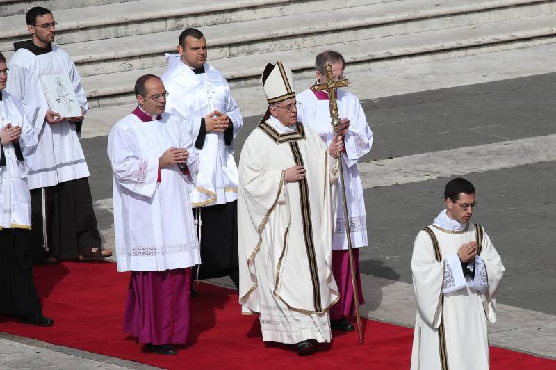 La messa di inaugurazione del Pontificato di Papa Francesco, Città del Vaticano, 19 marzo 2013.