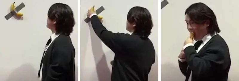"Avevo fame". Lo studente mangia la banana di Cattelan da 120mila dollari