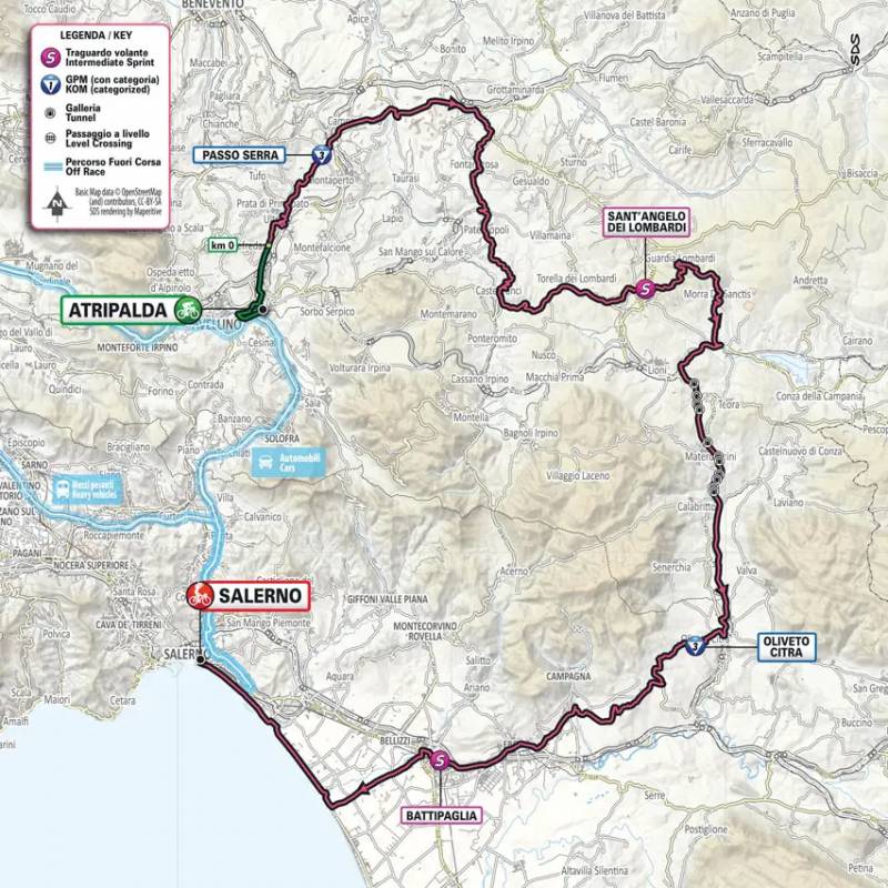 Giro d'Italia 2023 tappa 5 planimetria