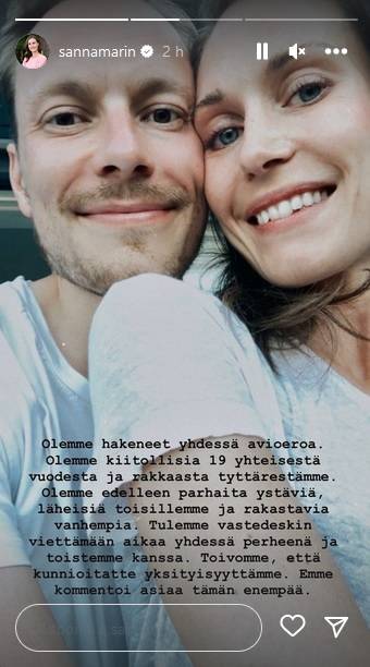 Sanna Marin e Markus Raikkonen