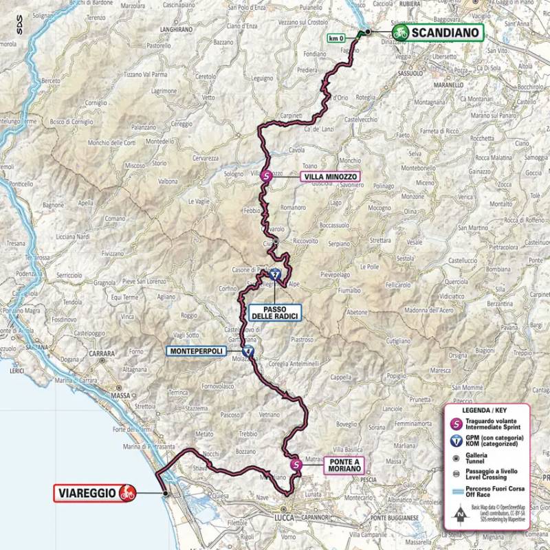 Giro d'Italia 2023 tappa 10 planimetria