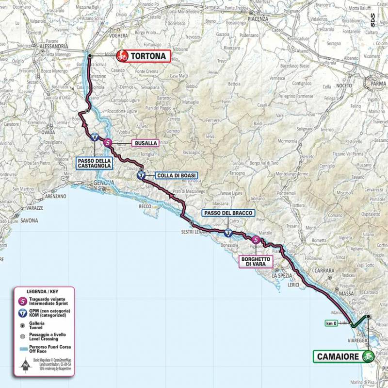 Giro d'Italia 2023 tappa 11 planimetria