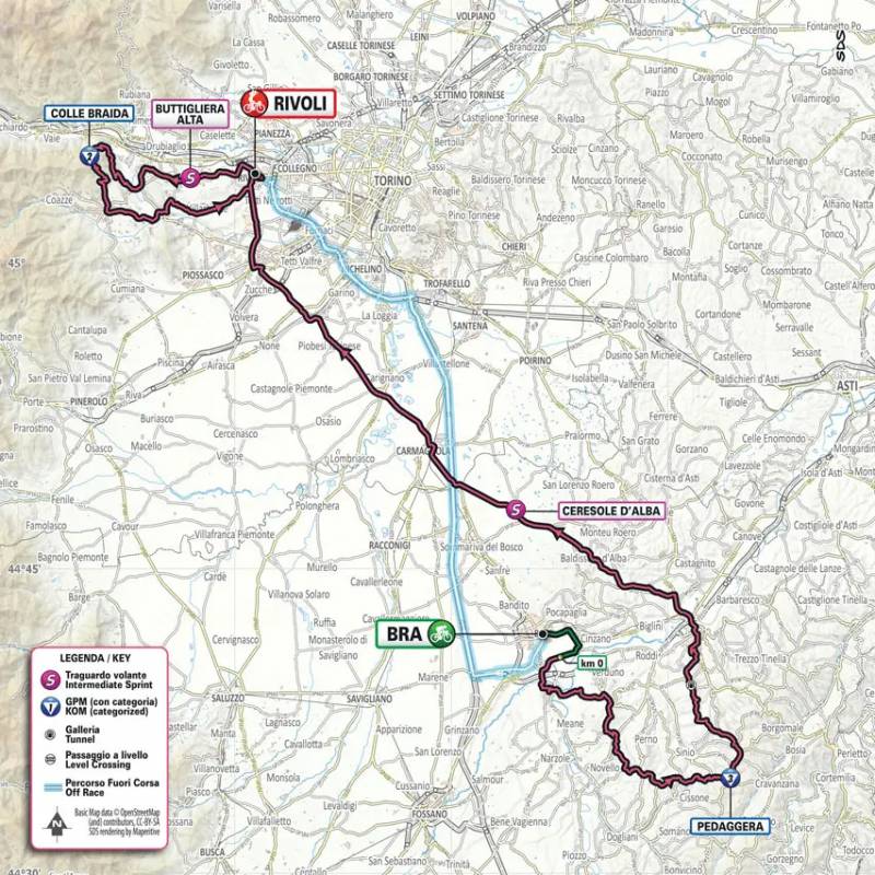 Giro d'Italia 2023 tappa 12 planimetria