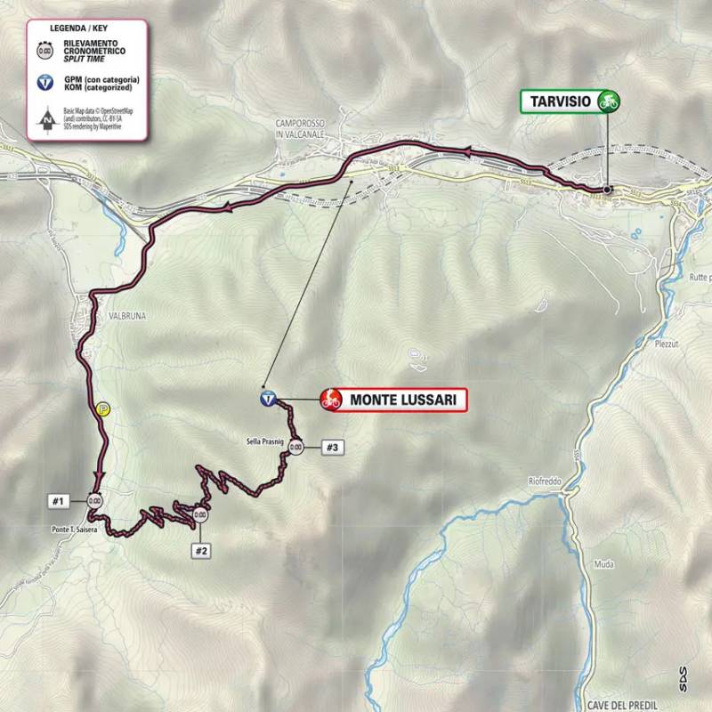 Giro d'Italia 2023 tappa 20 planimetria