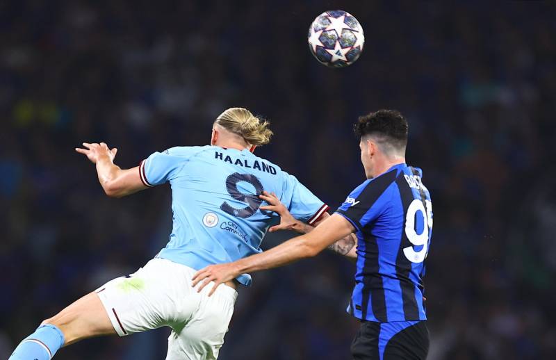 Haaland Bastoni Man City Inter