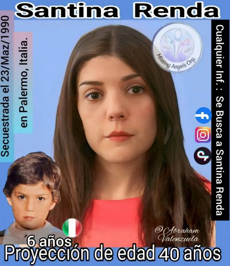La age progression di Santina Renda