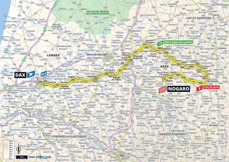 Tour de France 2023 tappa 4 planimetria