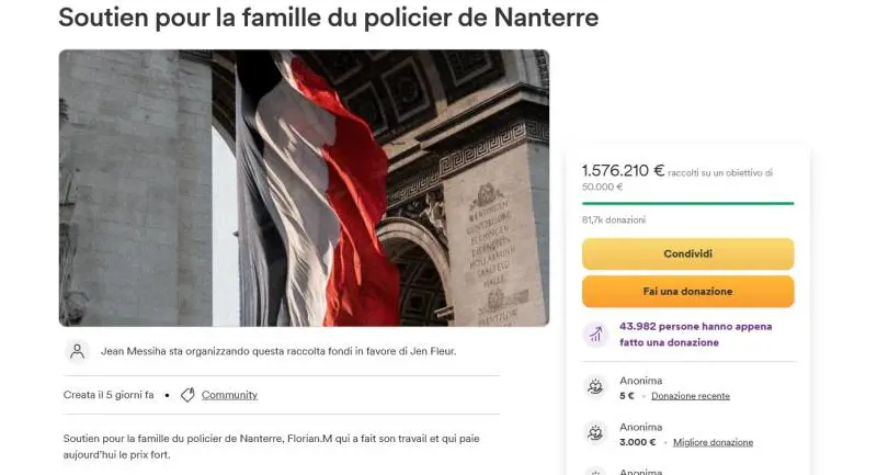 "Truffa organizzata". La famiglia di Nahel denuncia il promotore della colletta per il poliziotto