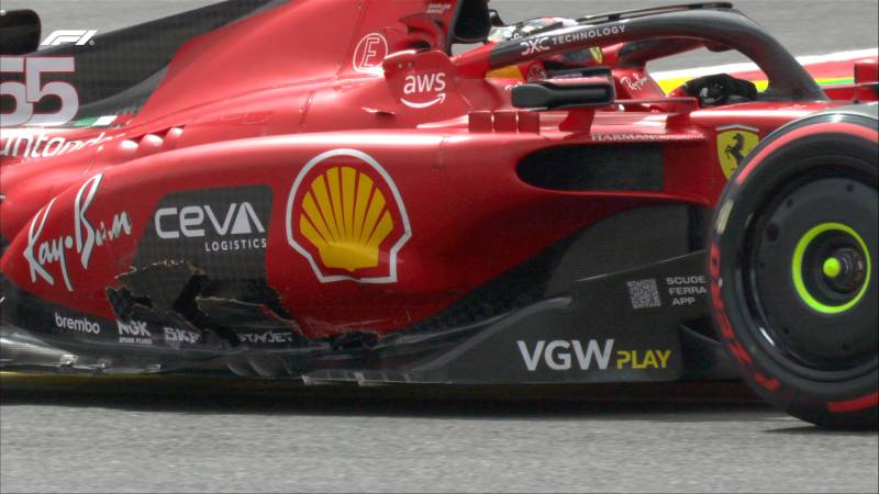 F1 GP Belgio danni Sainz