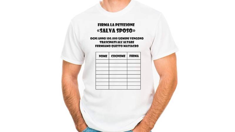 Fashwork T-shirt Addio Al Celibato Testimone Dello Sposo - 100% Cotone, Idea Regalo