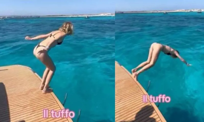 "Photoshop..". La foto del tuffo della Ferragni non convince i fan