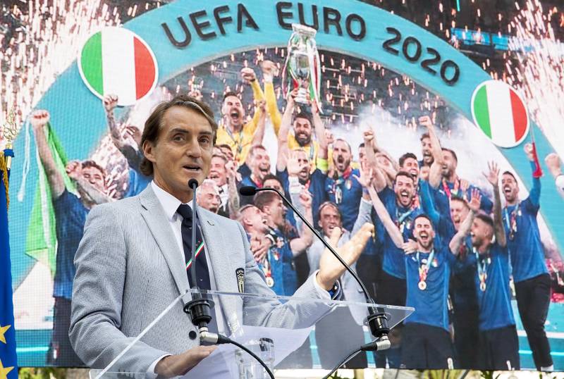Il discorso di Roberto Mancini davanti a Sergio Mattarella