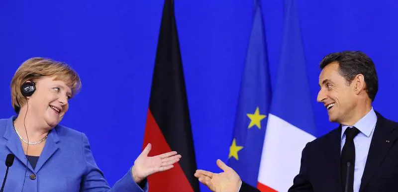 Nicolas Sarkozy e Angela Merkel al G20 di Cannes