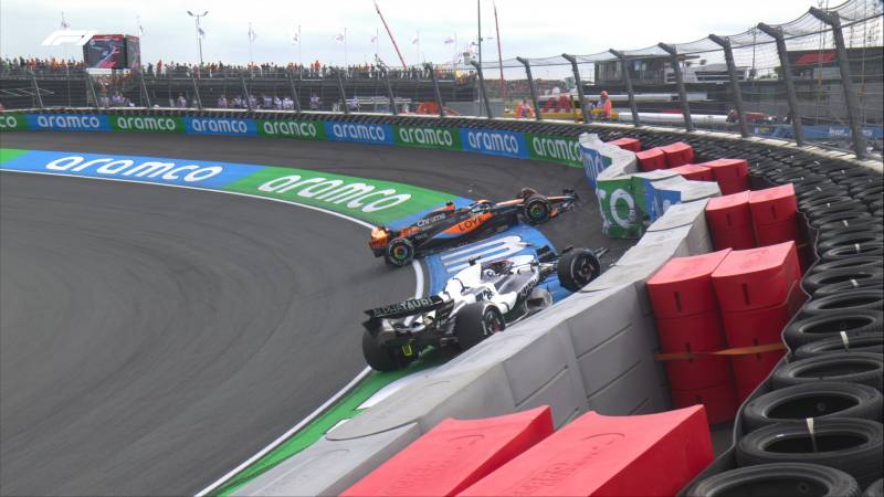 Piastri Ricciardo GP Olanda FP2 incidente