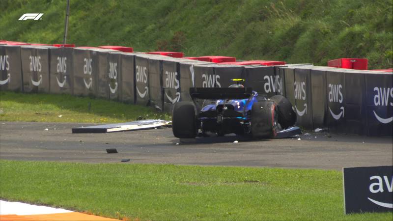 F1 Olanda gara Sargeant incidente