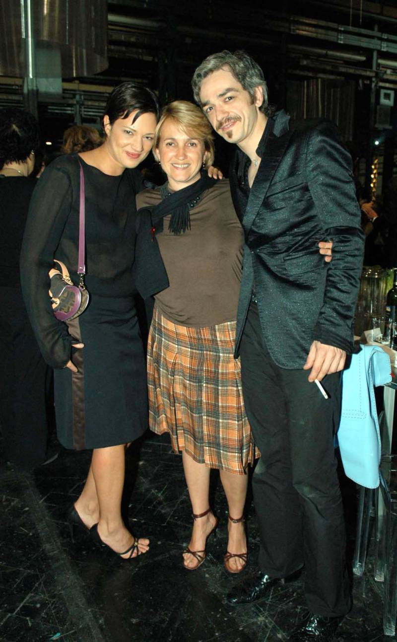 Asia Argento, Morgan e Silvia Venturini alla Fiera di Milano dove è stata inaugurata Convivio (2004)
