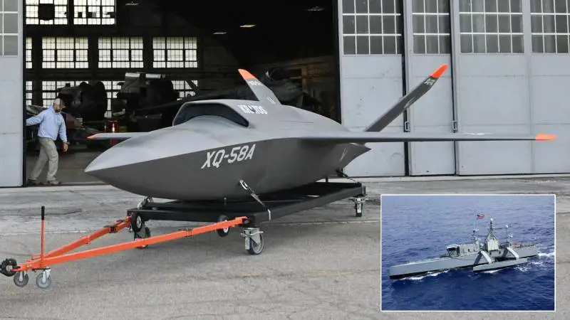 Il drone "Valkyrie" e la nave a pilotaggio remoto Sea Hunter.