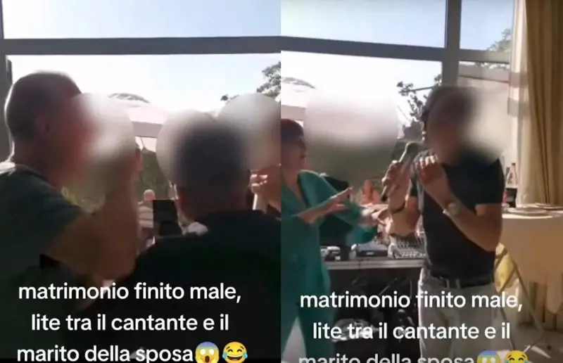 Rissa alla festa di matrimonio, marito geloso contro il cantante: "Guardi mia moglie"