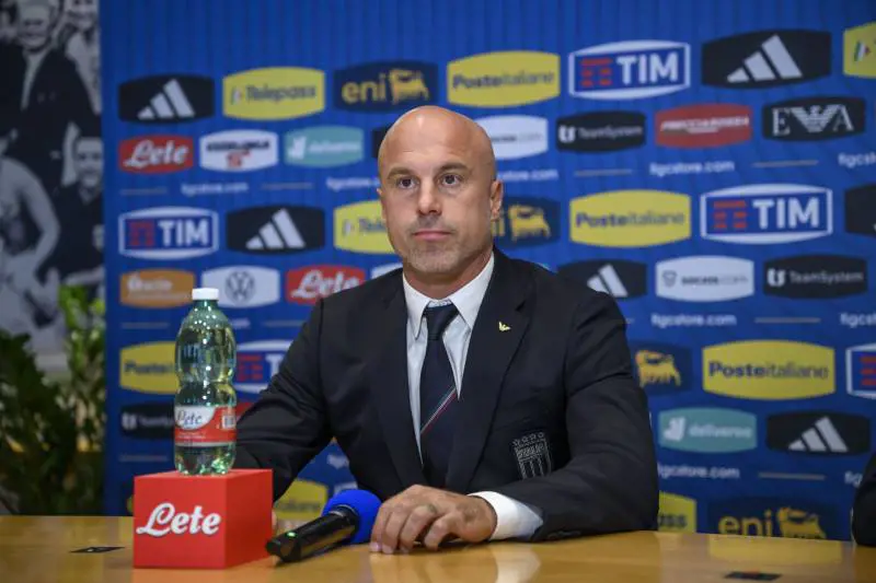 Andrea Soncin alla conferenza stampa di presentazione, nelle nuove vesti da ct (via Figc)
