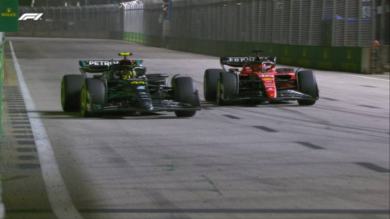 F1 Singapore gara Russell Leclerc @F1