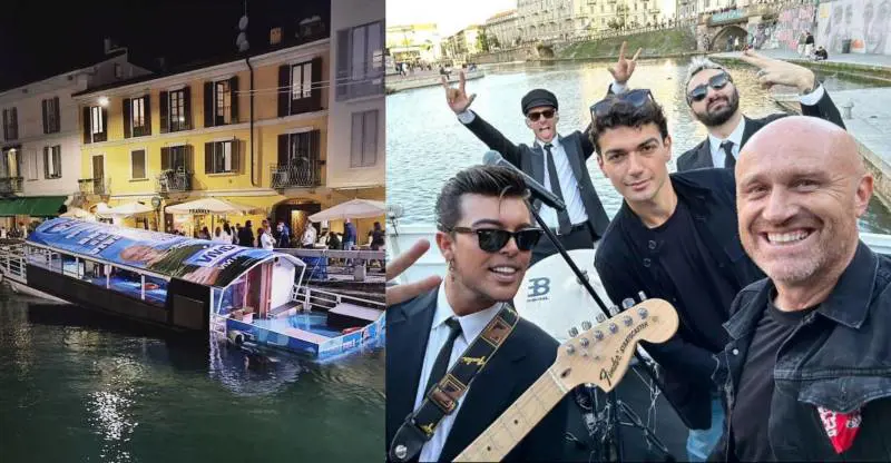 The Kolors, il live sui Navigli finisce male: semi-affondato il battello