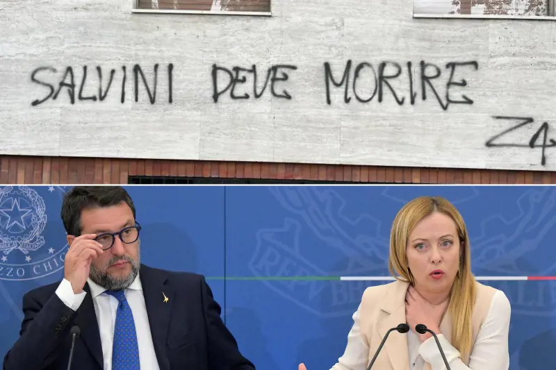 "Salvini deve morire": a Milano la scritta choc firmata "Z4"