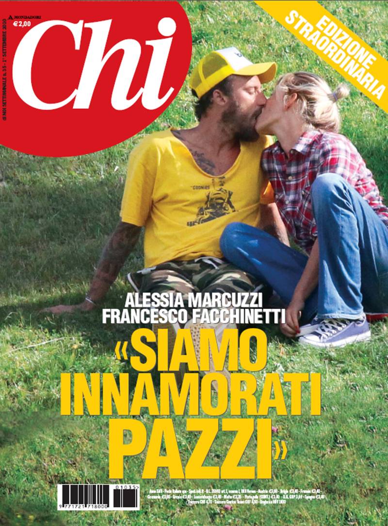 Alessia Marcuzzi e Francesco Facchinetti, la prima copertina che annuncia l'inizio della relazione (2010)