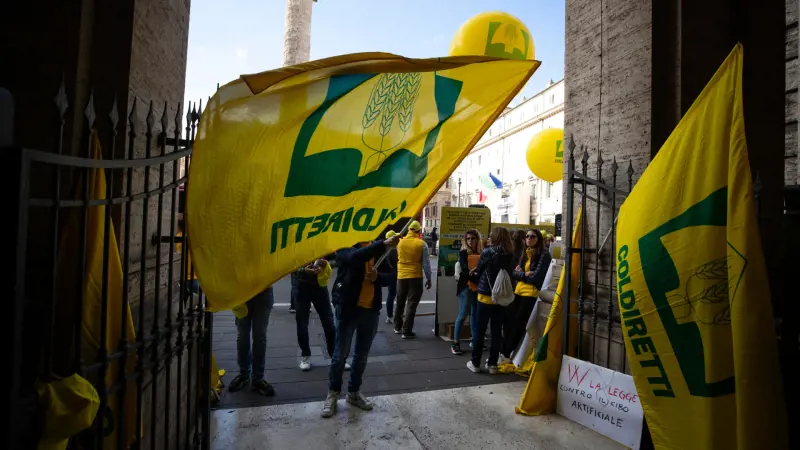 Ventimila agricoltori in piazza a Parma contro la carne sintetica