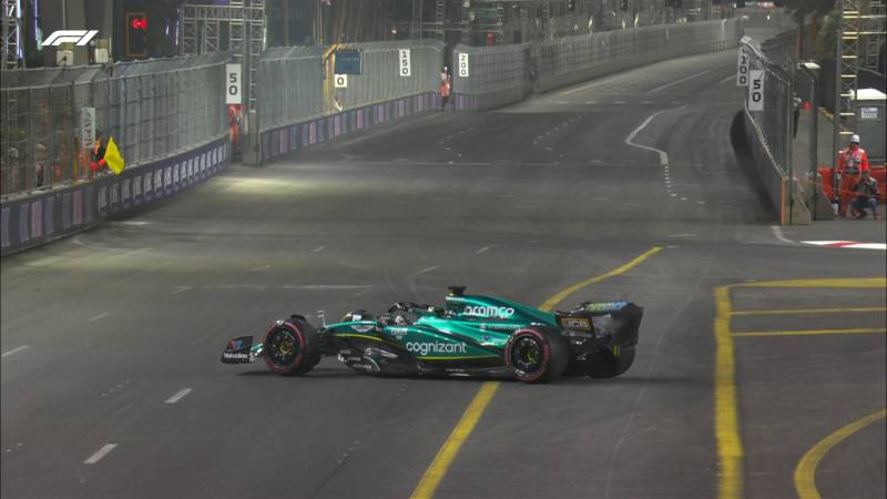 Stroll testacoda F1 Las Vegas FP2 @F1