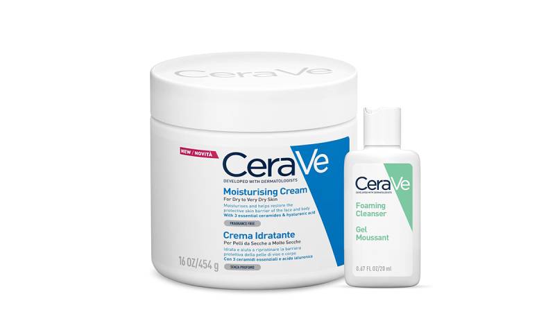 CeraVe kit crema idratante e detergente viso e corpo