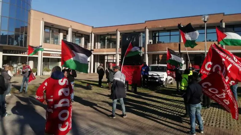 La protesta dei Si Cobas