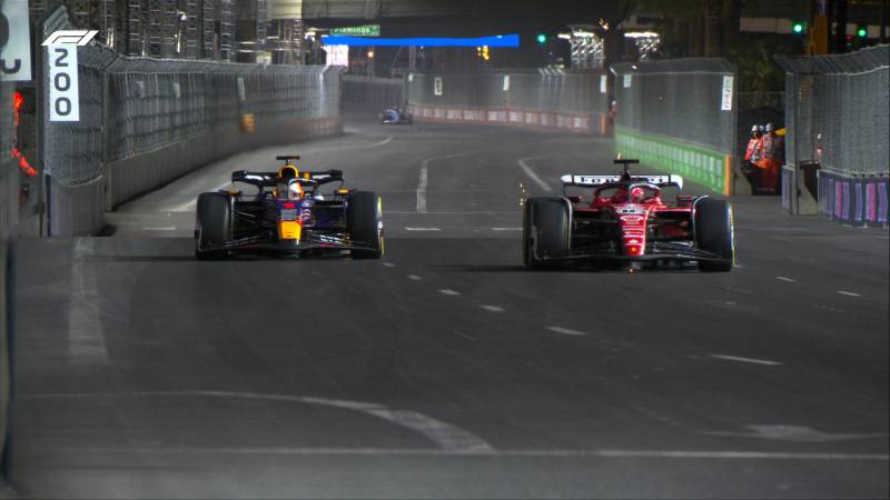 F1 Las Vegas gara Leclerc sorpasso