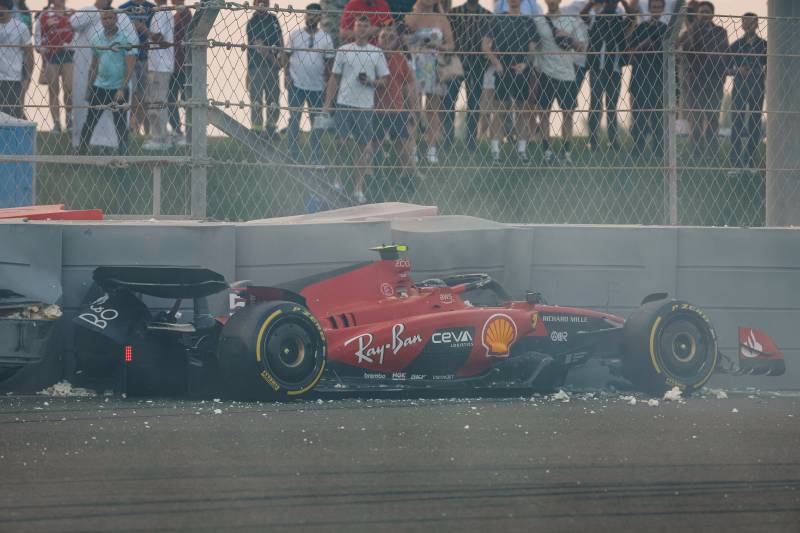 F1 Abu Dhabi FP2 Sainz incidente Fotogramma