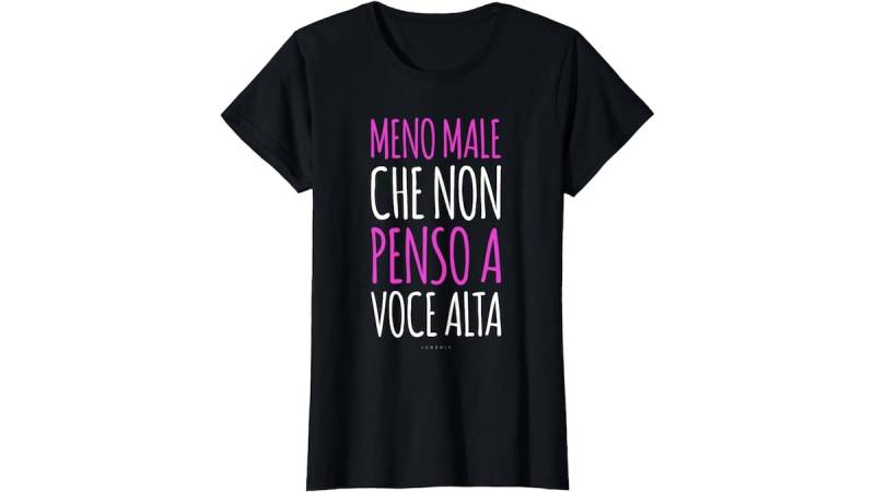 Cityone Maglietta Donna Silly, 100% Cotone, Stampa Con Parola, Vestibilità Slim, Morbida, Regalo Divertente, Colore Nero, Taglie XS-XL