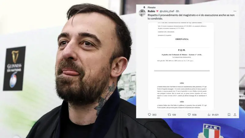 Chef Rubio e i post contro Israele, arriva la condanna: ecco cosa ha deciso il tribunale